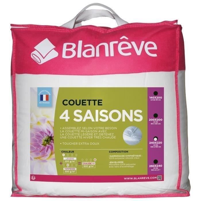 BLANREVE Couette 4 saisons - 220 x 240 cm - Blanc - Photo n°2