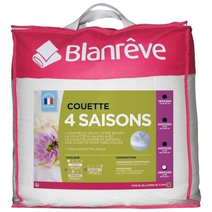 BLANREVE Couette 4 saisons - 240 x 260 cm - Blanc - Photo n°2
