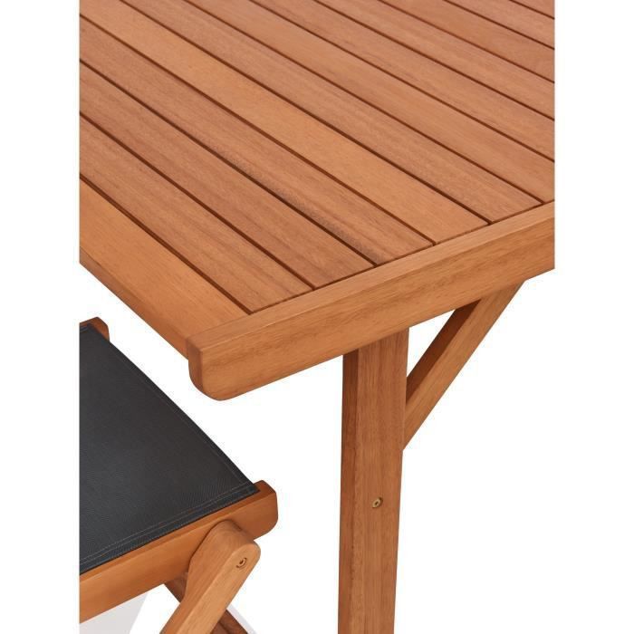BOCARNEA Table pliable en eucalyptus Charly - 180 cm - Photo n°3
