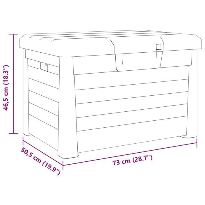 Boîte à coussins d'extérieur anthracite polypropylène - Photo n°11