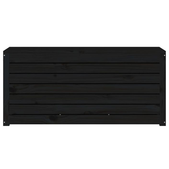 Boîte de jardin noir 101x50,5x46,5 cm bois massif de pin - Photo n°5