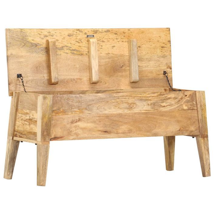 Boîte de rangement 99x35x48 cm Bois de manguier solide - Photo n°4