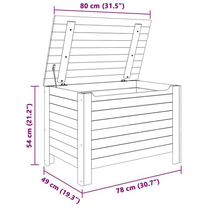 Boîte de rangement avec couvercle RANA bois massif de pin - Photo n°9