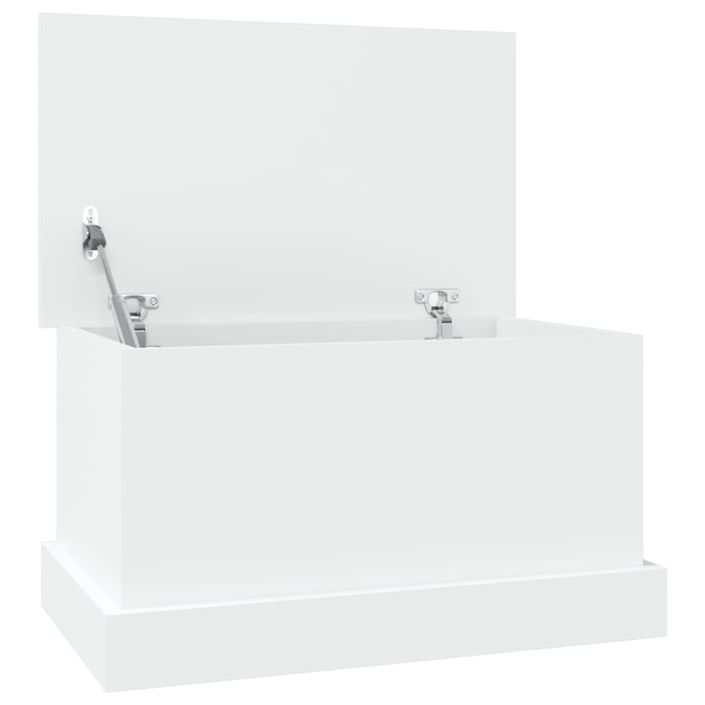 Boîte de rangement blanc 50x30x28 cm bois d'ingénierie - Photo n°2
