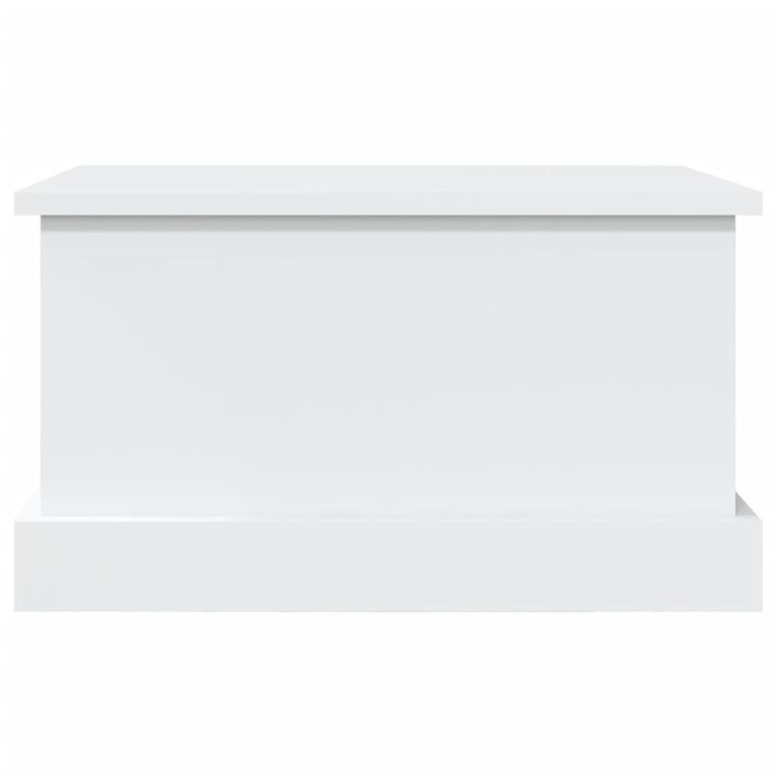Boîte de rangement blanc 50x30x28 cm bois d'ingénierie - Photo n°6