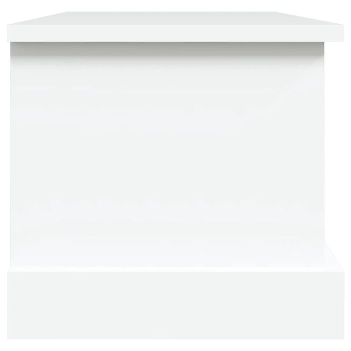 Boîte de rangement blanc 50x30x28 cm bois d'ingénierie - Photo n°7