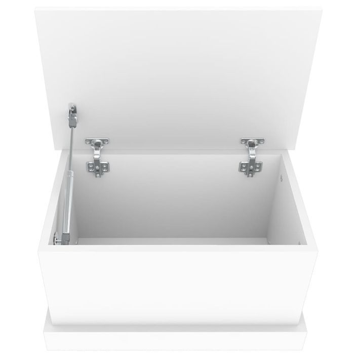 Boîte de rangement blanc 50x30x28 cm bois d'ingénierie - Photo n°8