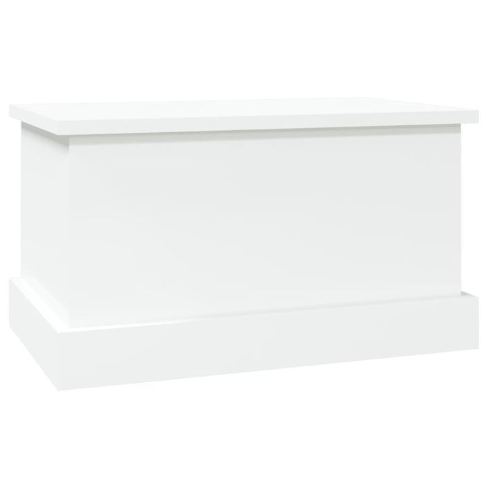 Boîte de rangement blanc brillant 50x30x28 cm bois d'ingénierie - Photo n°5
