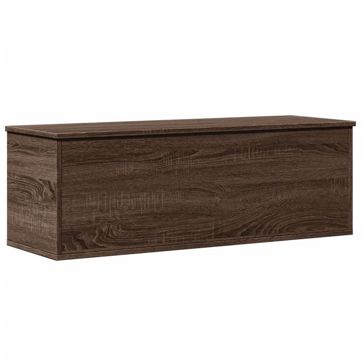 Boîte de rangement chêne marron 102x35x35 cm bois d'ingénierie - Photo n°2