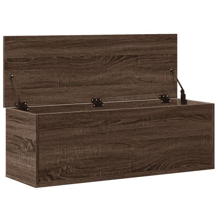 Boîte de rangement chêne marron 102x35x35 cm bois d'ingénierie - Photo n°7