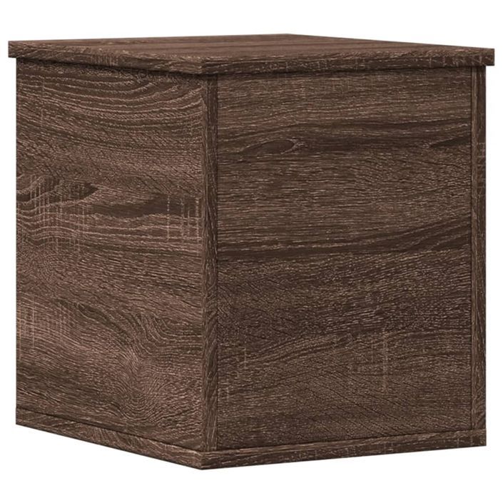 Boîte de rangement chêne marron 30x35x35 cm bois d'ingénierie - Photo n°2