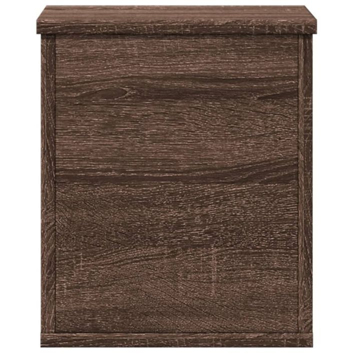 Boîte de rangement chêne marron 30x35x35 cm bois d'ingénierie - Photo n°4