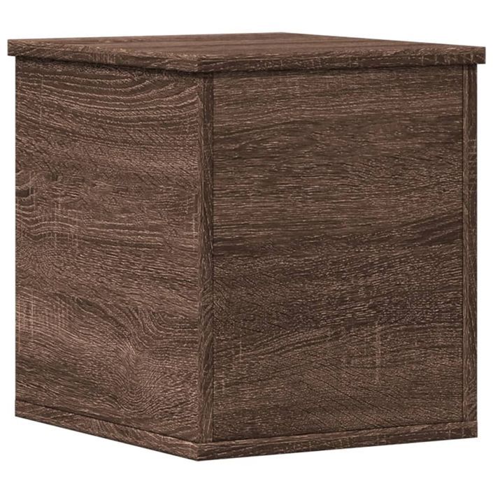 Boîte de rangement chêne marron 30x35x35 cm bois d'ingénierie - Photo n°6