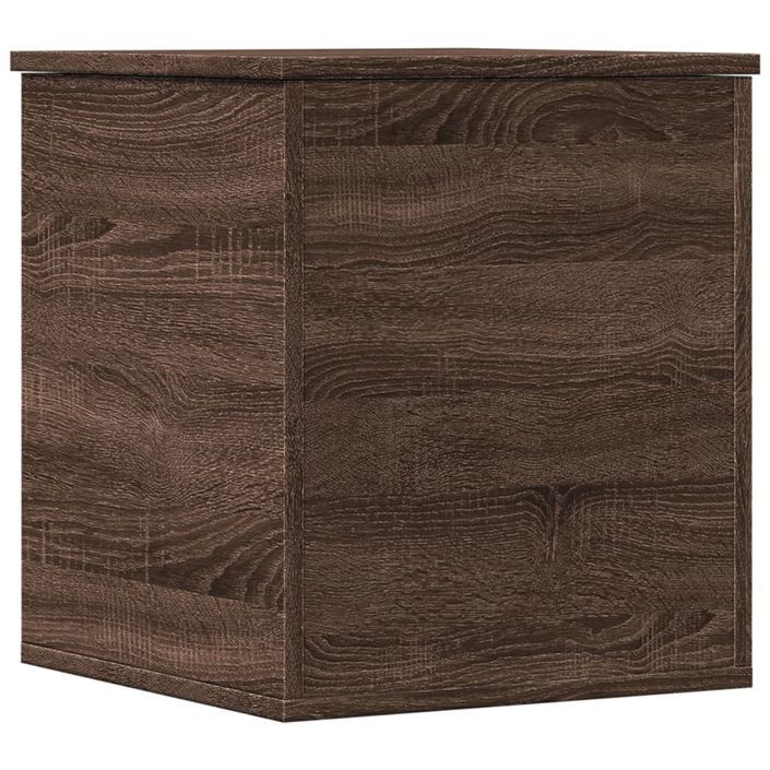 Boîte de rangement chêne marron 40x42x46 cm bois d'ingénierie - Photo n°2