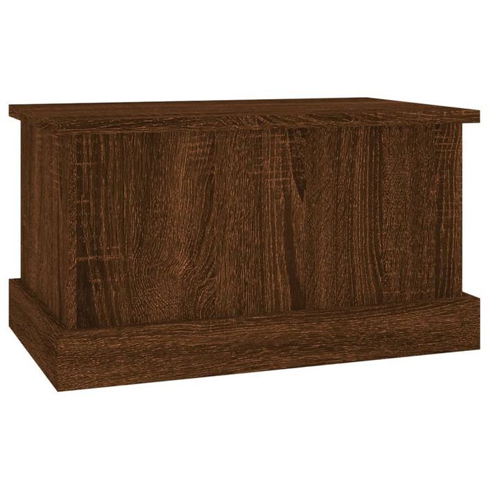 Boîte de rangement chêne marron 50x30x28 cm bois d'ingénierie - Photo n°5