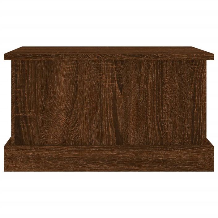 Boîte de rangement chêne marron 50x30x28 cm bois d'ingénierie - Photo n°6