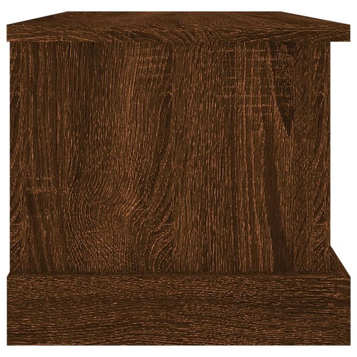 Boîte de rangement chêne marron 50x30x28 cm bois d'ingénierie - Photo n°7
