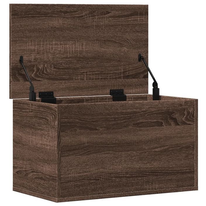 Boîte de rangement chêne marron 60x35x35 cm bois d'ingénierie - Photo n°7