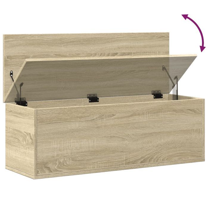 Boîte de rangement chêne sonoma 102x35x35 cm bois d'ingénierie - Photo n°8