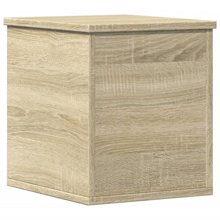 Boîte de rangement chêne sonoma 30x35x35 cm bois d'ingénierie - Photo n°6