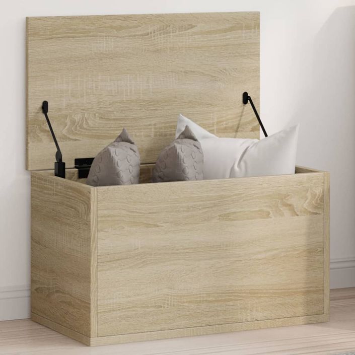 Boîte de rangement chêne sonoma 60x35x35 cm bois d'ingénierie - Photo n°1