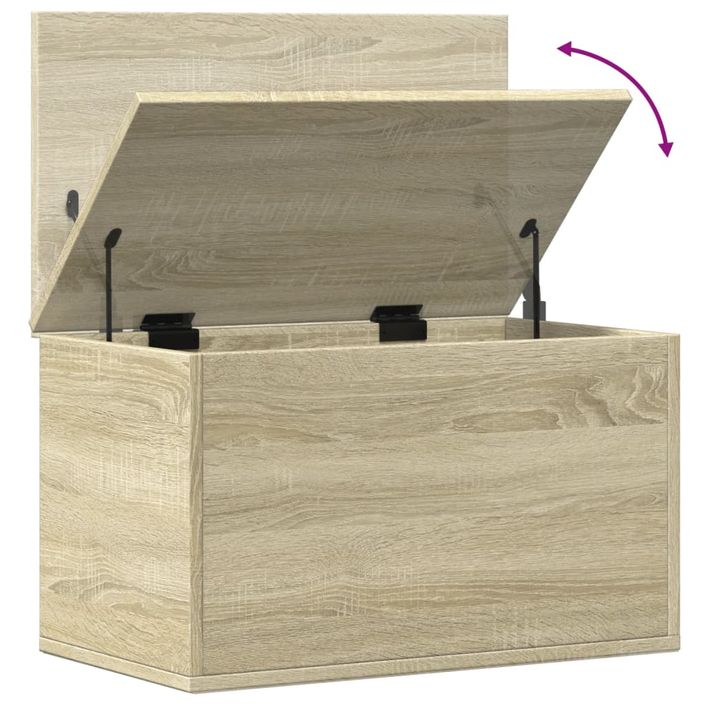 Boîte de rangement chêne sonoma 60x35x35 cm bois d'ingénierie - Photo n°8