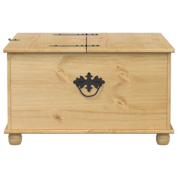 Boîte de rangement Corona 90x78x45 cm bois de pin massif - Photo n°5