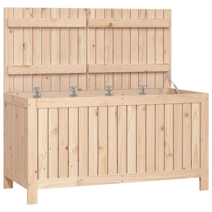 Boîte de rangement de jardin 121x55x64 cm Bois massif de pin - Photo n°2