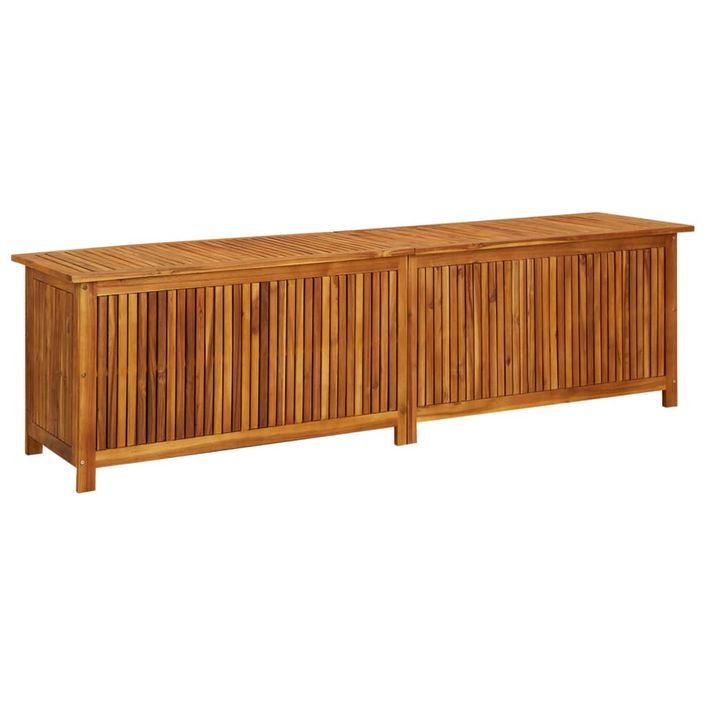 Boîte de rangement de jardin 200x50x58 cm Bois d'acacia solide - Photo n°1