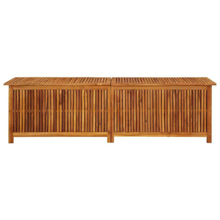 Boîte de rangement de jardin 200x50x58 cm Bois d'acacia solide - Photo n°4