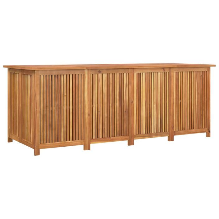 Boîte de rangement de jardin 200x80x75 cm bois massif d'acacia - Photo n°2