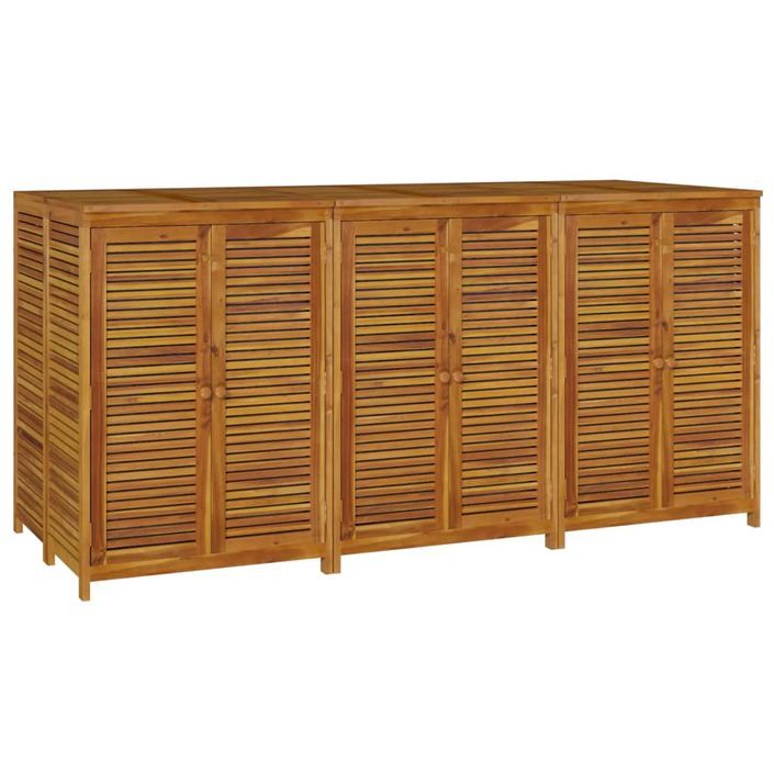 Boîte de rangement de jardin 210x87x104 cm bois massif d'acacia - Photo n°3