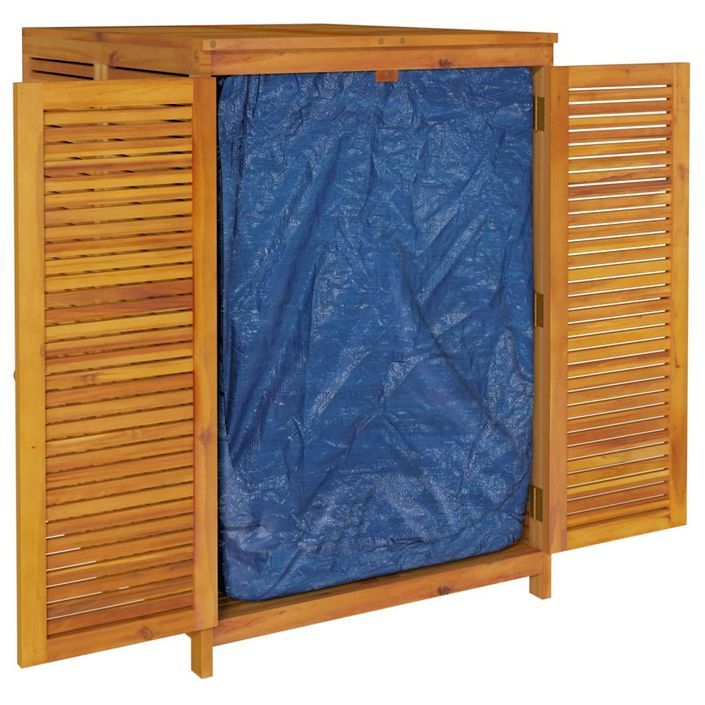 Boîte de rangement de jardin 210x87x104 cm bois massif d'acacia - Photo n°5