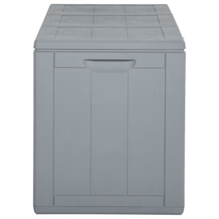 Boîte de rangement de jardin 270 L Gris PP - Photo n°5