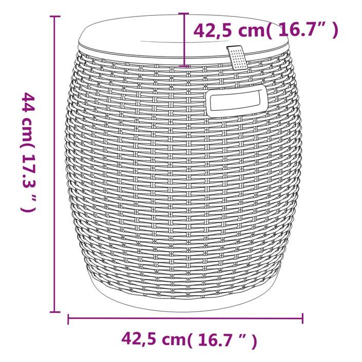 Boîte de rangement de jardin 4 en 1 marron clair polypropylène - Photo n°9