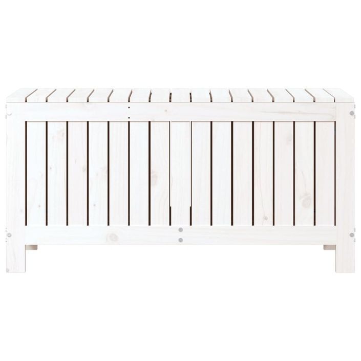 Boîte de rangement de jardin Blanc 108x42,5x54 cm Bois de pin - Photo n°6