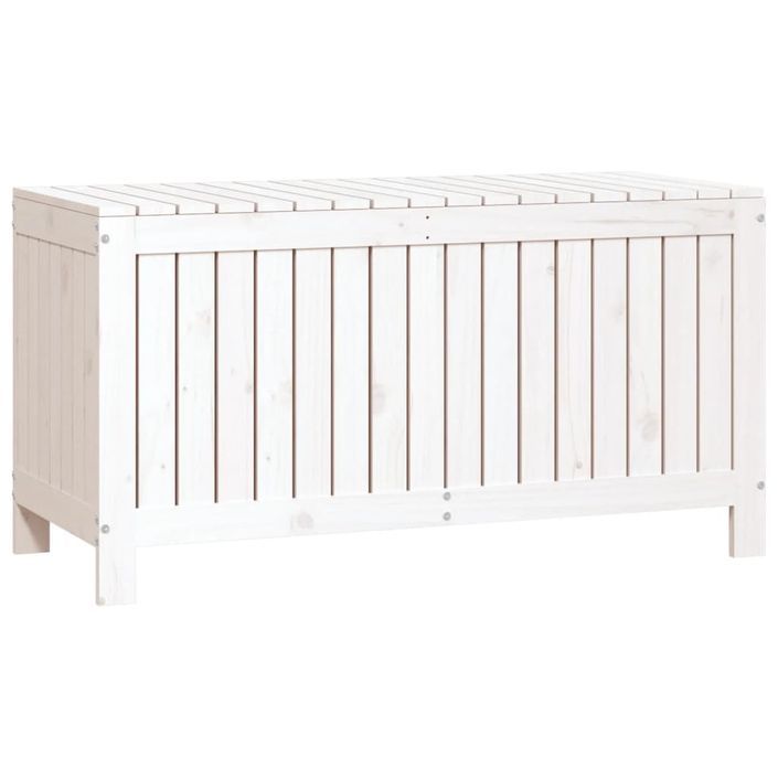 Boîte de rangement de jardin Blanc 115x49x60 cm Bois de pin - Photo n°5