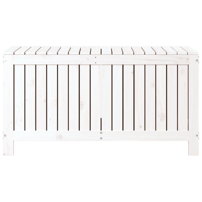 Boîte de rangement de jardin Blanc 115x49x60 cm Bois de pin - Photo n°6