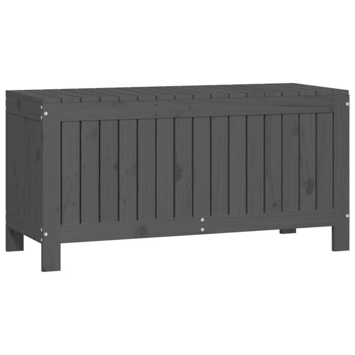 Boîte de rangement de jardin Gris 108x42,5x54 cm Bois de pin - Photo n°5