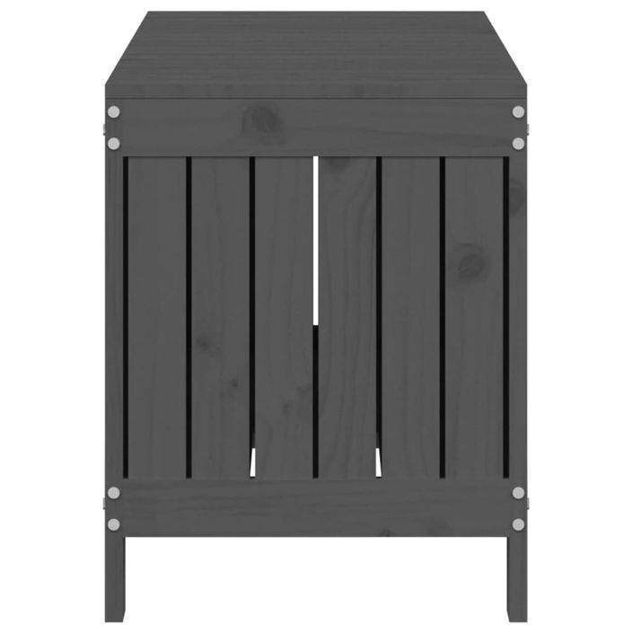 Boîte de rangement de jardin Gris 108x42,5x54 cm Bois de pin - Photo n°7