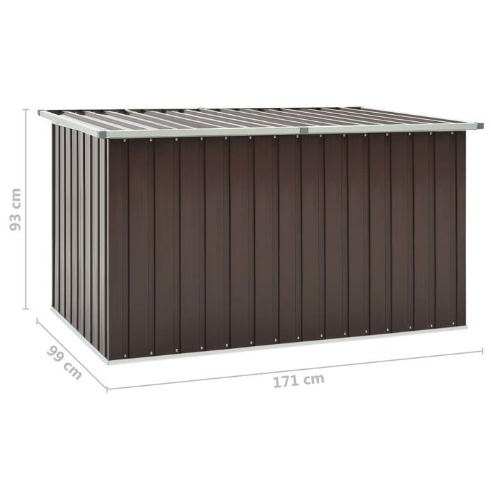 Boîte de rangement de jardin Marron 171x99x93 cm - Photo n°8