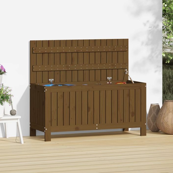 Boîte de rangement de jardin Marron miel 108x42,5x54cm Bois pin - Photo n°1