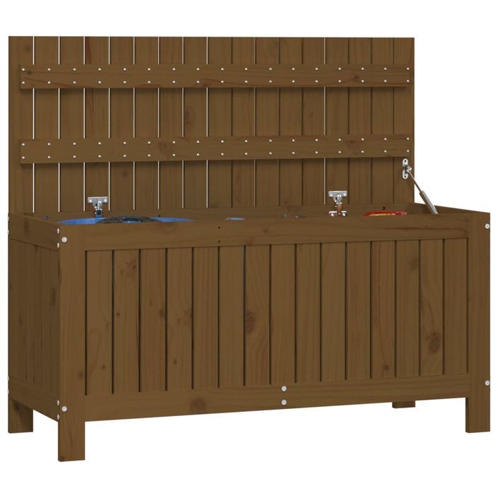 Boîte de rangement de jardin Marron miel 108x42,5x54cm Bois pin - Photo n°4