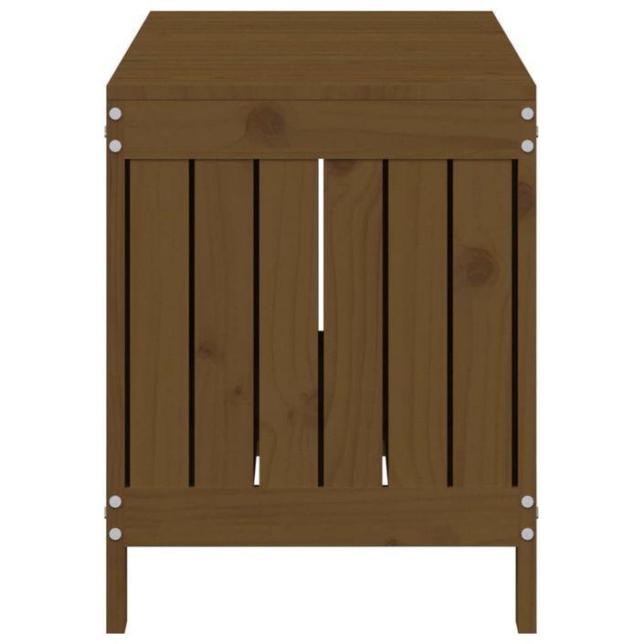 Boîte de rangement de jardin Marron miel 108x42,5x54cm Bois pin - Photo n°7