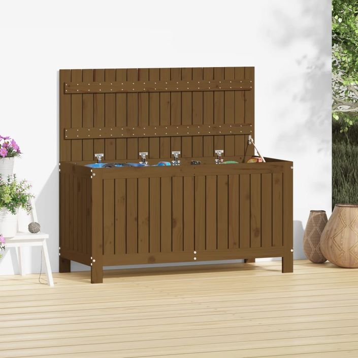 Boîte de rangement de jardin Marron miel 115x49x60 cm Bois pin - Photo n°1