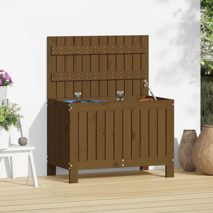 Boîte de rangement de jardin Marron miel 76x42,5x54 cm Bois pin - Photo n°1