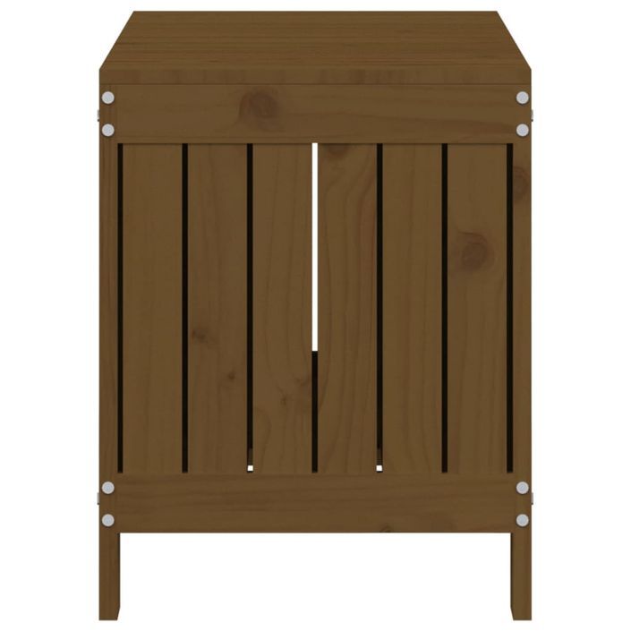 Boîte de rangement de jardin Marron miel 76x42,5x54 cm Bois pin - Photo n°7