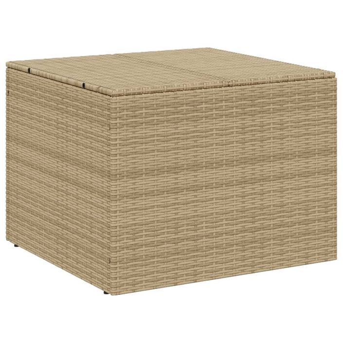 Boîte de rangement de jardin mélange beige 291L résine tressée - Photo n°2