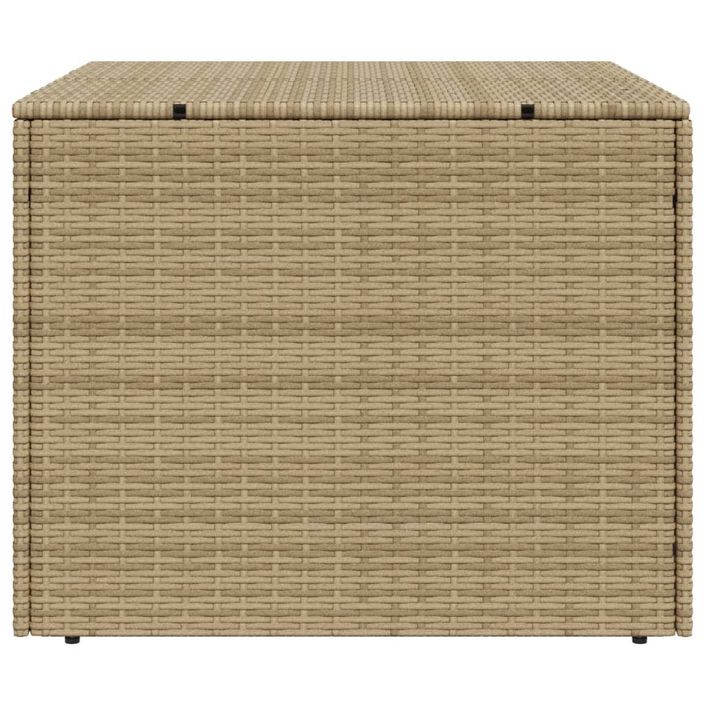 Boîte de rangement de jardin mélange beige 291L résine tressée - Photo n°5