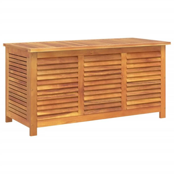 Boîte de rangement de jardin persiennes 113x50x56cm bois acacia - Photo n°2